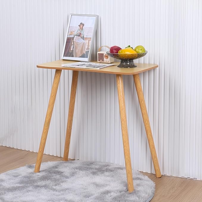 Compact Computer Desk for Home Office &amp Study Ergonomic Writing Table with Spacious Desktop and Sturdy Legs Modern Small Desk for Students &amp Professionals Wooden Color