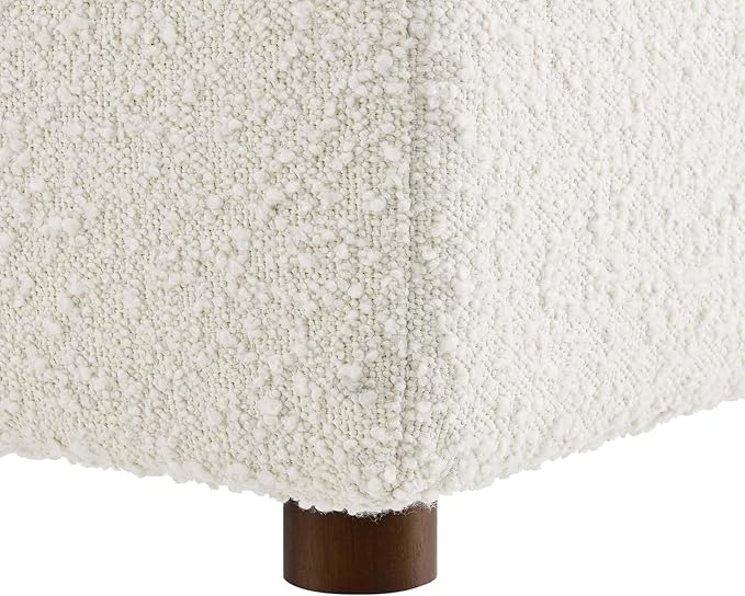 Modway Modular Sofa Commix Down-Filled Overstuffed Boucle Sectional Sofa Armless Chair in Ivory