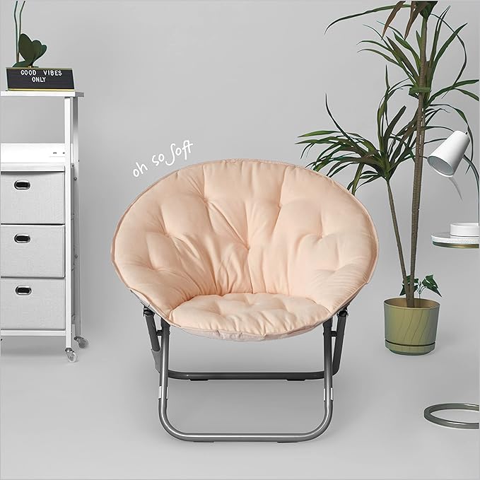 Urban Lifestyle Micromink Saucer Chair Peach