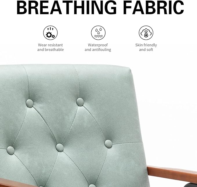 UNICOO - Modern Accent Chairs Mid-Century Armchair Living Room Chairs Leisure Chair with Metal Legs Reception Side Chairs (ZKL-222K Diamond Green)