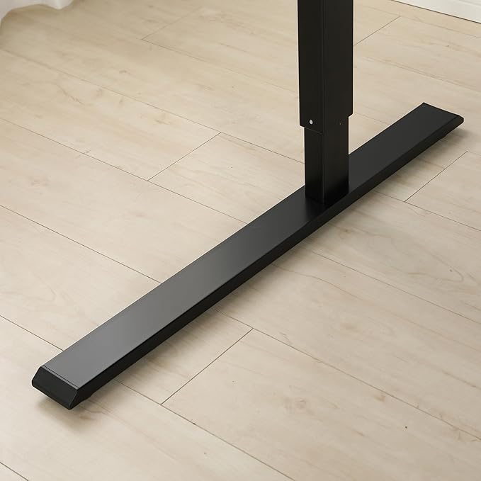 59x 29 x 46 Inches Reversible L-Shaped Electric Standing Desk Adjustable Height Sit Stand up Desk Memory Computer Home Office Desk Sit Stand Home Office Computer Desk (Brown)