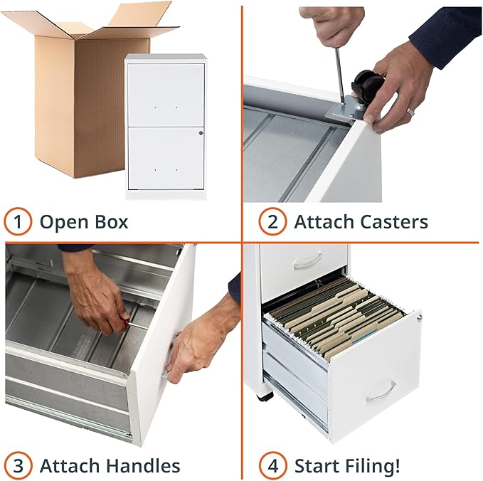 Lorell LYS SOHO File/File Mobile File Cabinet White