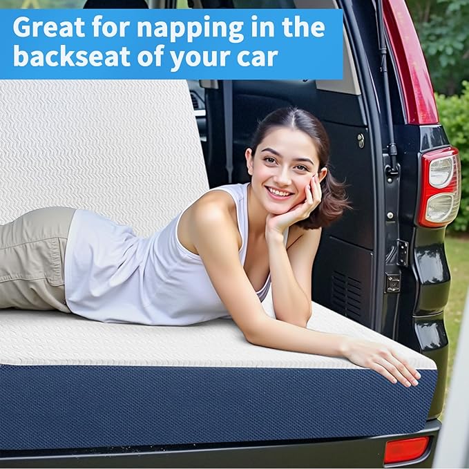 Folding Mattress Twin 6 Inch Memory Foam Tri-Fold Floor Bed and Futon  Twin Topper with Breathable &amp Washable Cover Supportive Foldable Mattress for Guest Bed Office NapCamping (38 x 75 x