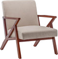 Convenience Concepts Take a Seat Cliff Accent Armchair Mid-Century Modern Lounge Chair for Living Room Bedroom 28.5 Sandy Beige Fabric/Espresso