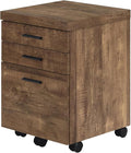 File Cabinet Rolling Mobile Storage Drawers Printer Stand Office Work Brown Laminate Contemporary ModernParticle Board