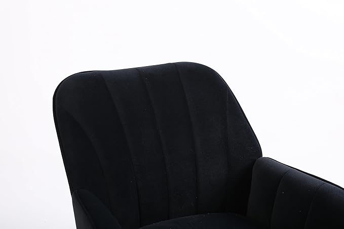 Modern Mid Century Chair Velvet Sherpa Armchair for Living Room Bedroom Office Easy Assemble(Navy)