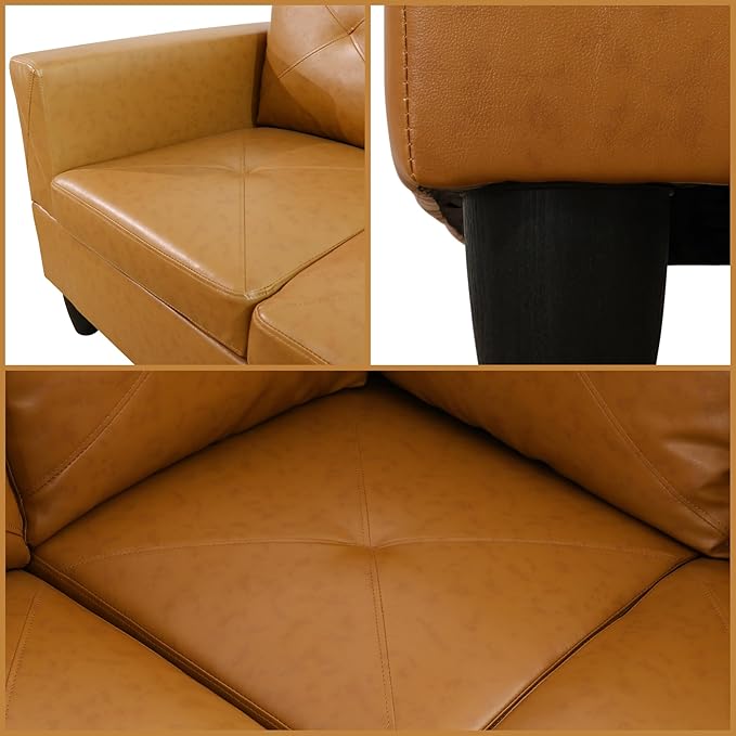 L Shaped Couch Modular Sectional Sofa with Chaise Modern Modular Sofas Furniture Sofa Couches for Living Room/Apartment/Office/Bedroom Ginger