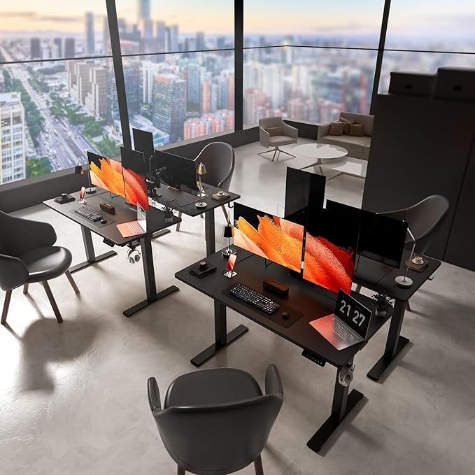 48 * 24 Electric Standing Desk Adjustable Height Sit Stand Up Desk Motorized Home Office Computer Gaming Workstation Desk