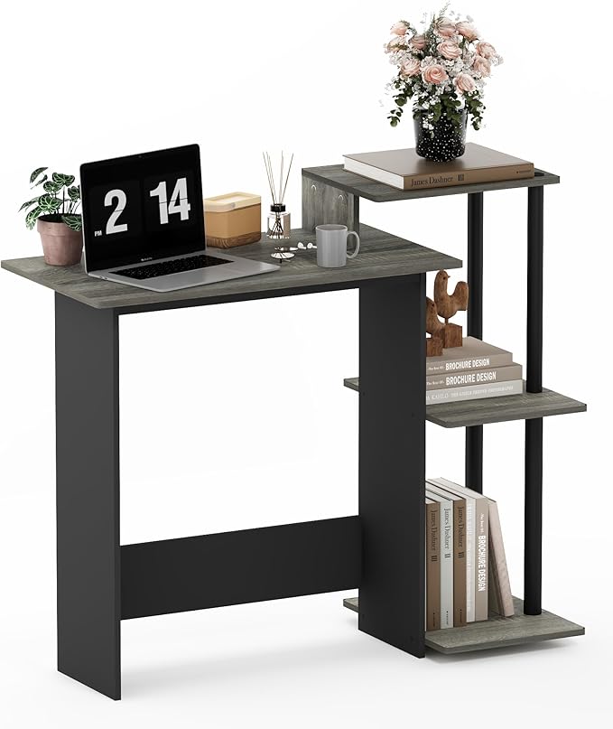 Working Desk with Printer Shelf Modern Computer Desk Rectangular Table for Bedroom Office Table