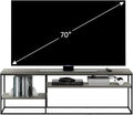 Furinno Moretti Modern Lifestyle TV Stand Entertainment Center for TV up to 78 Inch for Living Room Bedroom Grey Oak
