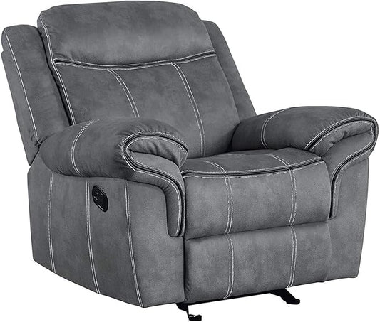 Modern Glider Recliner - Comfortable Velvet Lounge Chair for Living Room Home Theater Nursery