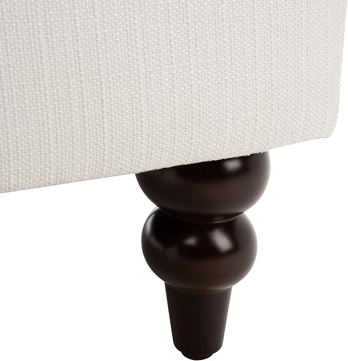 SAFAVIEH Home Collection Levin White/Walnut Accent Club Chair