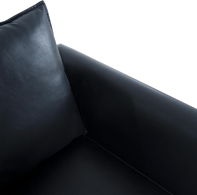 Naomi Home Elizabeth Modern DIY Collection Black/Air Leather/Accent Chair