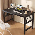 31.5 Inch Folding TableSquare Folding Desks for Small SpaceSmall Foldable Desk No AssemblyBlack.
