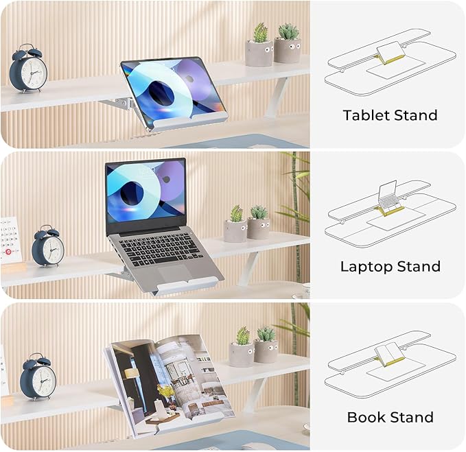 COMHOMA Electric Standing Desk with Drawers 55 x 24 Inch Sit Stand up Desk with Monitor Stand Laptop Stand Height Adjustable Ergonomic Home Office Computer Desks with Memory Preset Controller