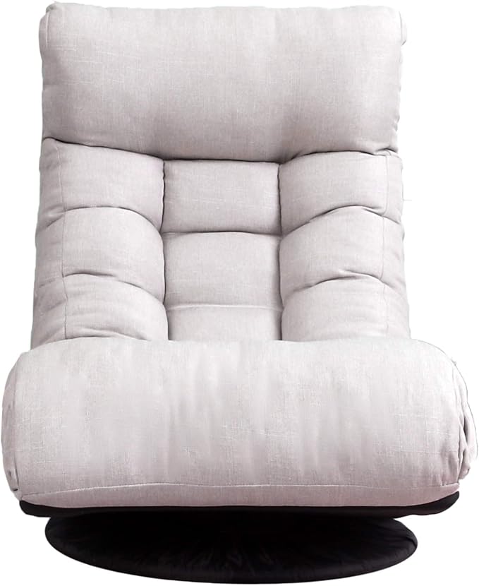 Single Reclining Chair Modern Grey Solid Recliner Adjustable Height Indoor Use Living Room