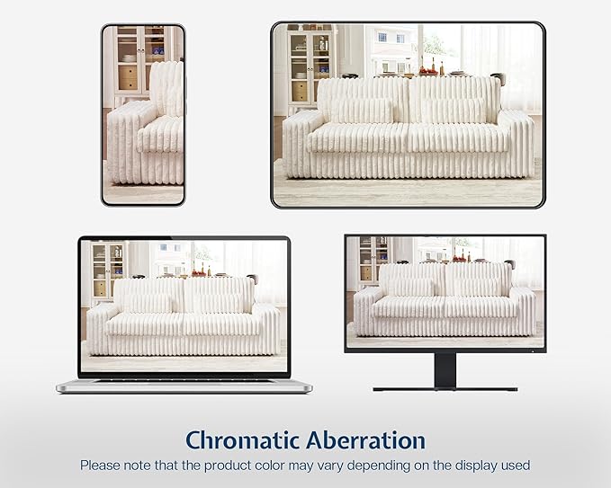 Jocisland 88 Inch Modern Couch Comfy Sofa with Lumbar Pillows 3 Seater Couch with Armrests Cloud Sofas for Living Room(Beige)