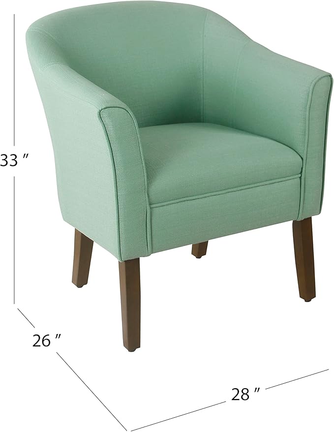 HomePop Modern Barrel Accent Chair Aqua