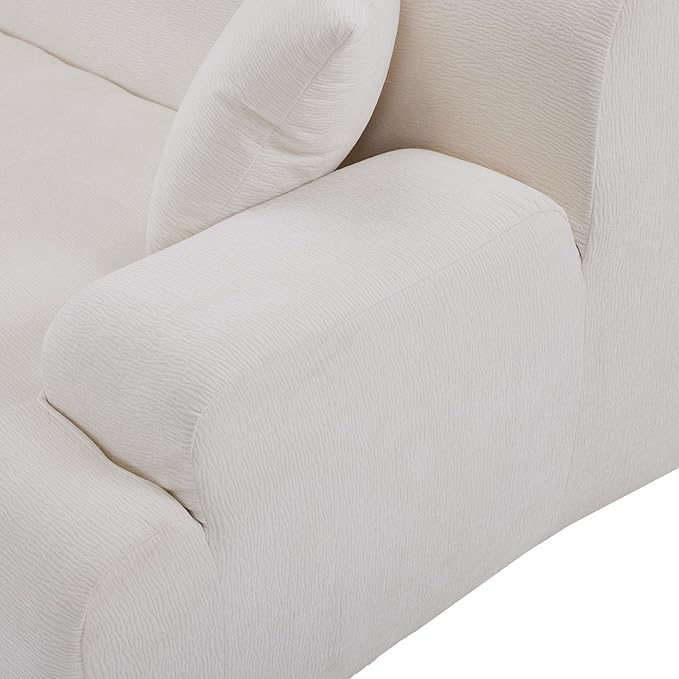 P PURLOVE L-Shape Modular Sectional SofaSimplified Deep Seat Cloud Sectional Sofa Couch2 Piece Free Combination Sofa for Living Room