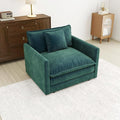 Green Oversized Single Cloud Sofa Couch Modern Accent Large Sectional Couches for Living Room Chenille Fabric Modular Sectional Sofa Deep Seat Home Sofas Set Sofá para Sala