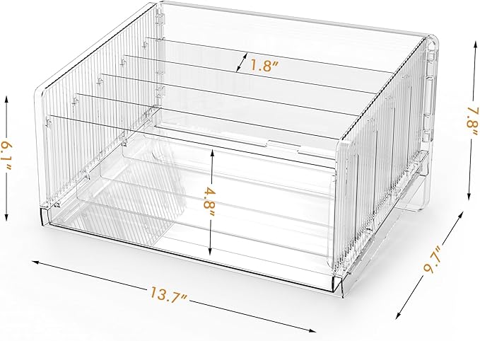 File Sorter Organizer 5 Sections Acrylic Letter Tray for Desk Mail Organizer Letter Holder for Envelopes Mail Electronics 2Pack 2PCS
