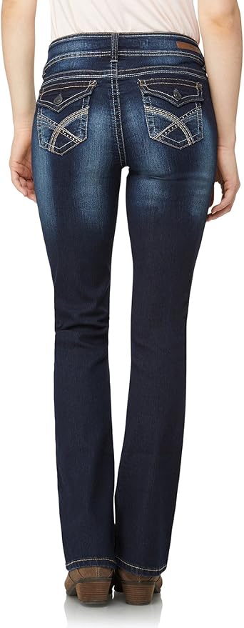 WallFlower Luscious Curvy Bootcut Jeans for Women Mid-Rise Insta Stretch Denim Size-Inclusive Juniors Jeans