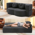 Convertible Folding Sofa Bed 75.5 Boneless Cloud Couch Loveseat Floor &amp Futon Lounge Sleeper Couches Lychee Velvet for Living Room Office Small Spaces No Assembly Required Black