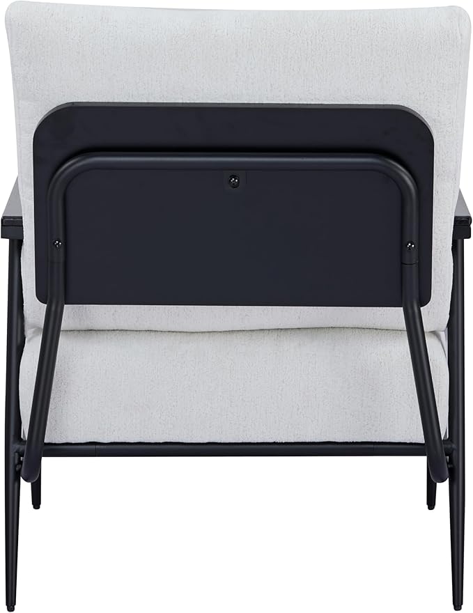 Artdeco Home Parker Modern arm Accent Chair Comfortable Chairs for Living Room Bedroom and Fireside Chair (Ivory)