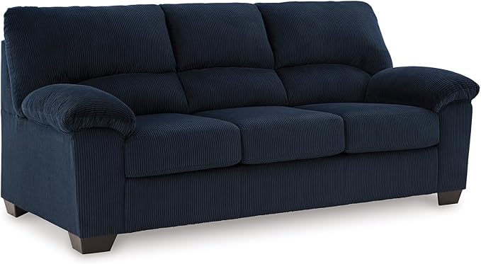 Signature Design by Ashley SimpleJoy Contemporary Sofa for Living Room Blue