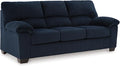 Signature Design by Ashley SimpleJoy Contemporary Sofa for Living Room Blue