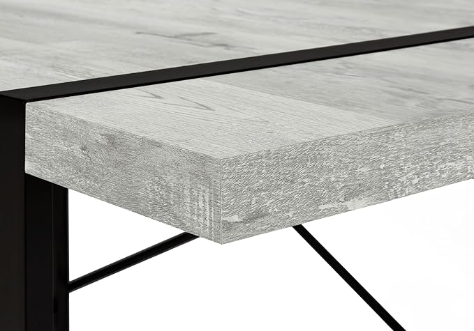 Monarch Specialties Laptop Table for Home &amp Office-Study Computer Desk-Industrial Style-Metal Legs 48 L Gray Reclaimed