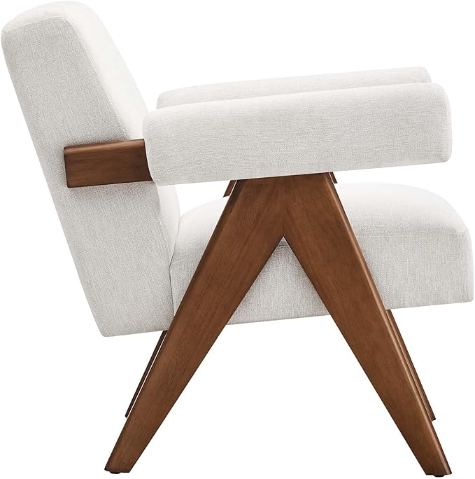 Modway EEI-6503-HEI Lyra Fabric Armchair Ivory Fabric