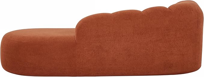Christopher Knight Home Presie Upholstered Boneless Chaise Lounge Chair Indoor Comfy Chaise Lounge Sofa for Bedroom Modern Home Sofa Living Room No Assembly Required Burnt Orange