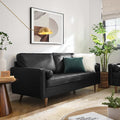 Modway EEI-4633-BLK Valour Leather Sofa Black