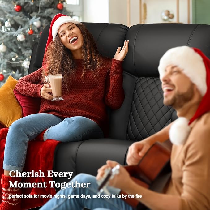 YONISEE Loveseat Recliner Loveseat Recliner Sofa with Storage Recliner Chair with USB Ports 2 Cell Phone Holders Cup Holder Loveseat Couch for Living Room Home Theater Seating