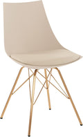 OSP Home Furnishings Oakley Mid-Century Modern Bucket ChairFaux Leather Cream