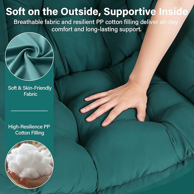 Lazy Chair with Folding Ottoman Modern Accent Armchair with Armrests and a Side Pocket &amp Foldable Footstool Reading Chair for Living Room Bedroom Dorm &amp Office Dark Green