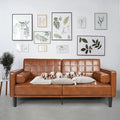 70” W Modern Couch Faux Leather Couch with Cushions and Pillow Upholstered Sofa CouchesDeep Seat Sofas for Living RoomLoveseat Sofa and Couch (Brown)