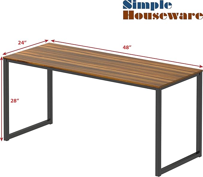 SHW Mission 48-Inch Home Office Computer Desk Walnut