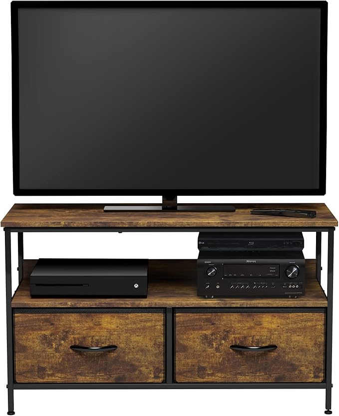 Sorbus TV Stand Dresser with 2 Drawers - Television Riser Chest with Storage - Bedroom Living Room Closet &amp Dorm Furniture