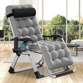 DoCred Comfy Chair Folding Chair Recliner Chair for Bedroom and Living Room Folding Reclining Patio Chairs Lounge Chair with Removable Cushion for Indoor Outdoor