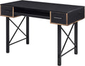 Home Office Desk Black Computer Desk with Keyboard TrayWood+Metal