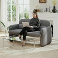 Furnimart Modern Loveseat Sofa 54 2-Seater Boucle Sofa Comfy Upholstered Minimalist Couch Small Couches for Small Spaces Apartment Office Living Room Bedroom Dorm Chenille Grey