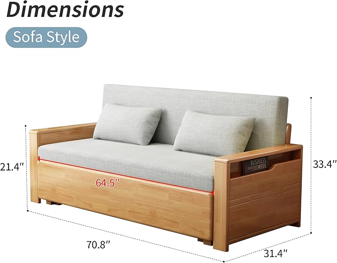 70.8Queen Convertible Sofa SleeperGrey cushion Sectional Sleeper Sofa with Reversible ChaiseSolid wood Sofa Bed 3 in 1 Pull Out Couch Bed for Living RoomApartmentBedroomand Office with Storage |