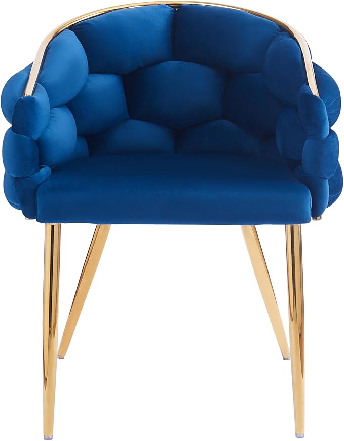 Luxury Handmade Accent Chair with Gold Legs Modern Velvet Armchair for Living Room and Bedroom