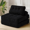 Folding Sofa Bed Convertible Foldable Chair Bed Floor Couch for Adults Comfy Floor Sofa Small Couches for Small Spaces Black