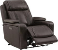 Watson &amp Whitely Electric Recliner Chairs for Adults Oversized Genuine Leather Recliner Super Zero Gravity Reclining Chair W Triple-Motor Adjustable Headrest &amp Lumbar Support Dark Brown