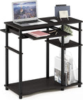 Furinno Abbott Computer Desk with Bookshelf Espresso/Black