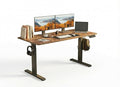 BANTI One-Piece Standing Desk Adjustable Height Stand up Home Office Desk 48x24 Inch Electric Standing Computer Desk with 4 Memory Presets Headphone HookRustic Brown