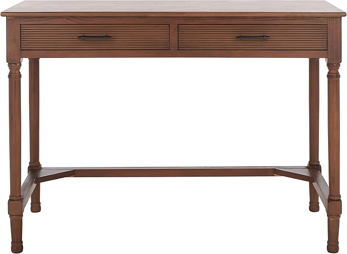 SAFAVIEH Home Collection Layce Brown 2-Drawer Computer Table Office Desk Table